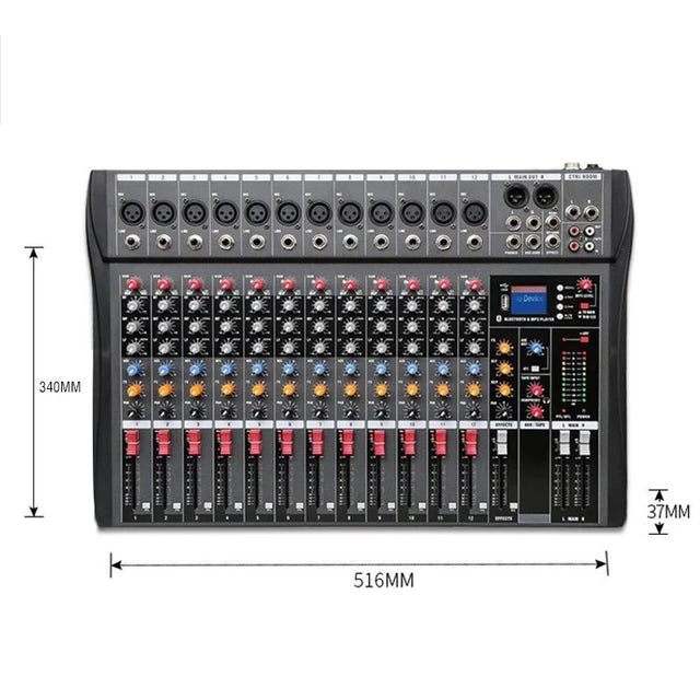 Hridz CT-120S Pro 12-Channel Outdoor Audio Mixer