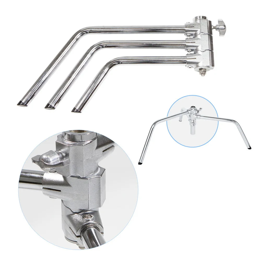 Hridz 300cm Stainless Steel Heavy Duty C-Stand – Century Light Stand for Studio Lighting