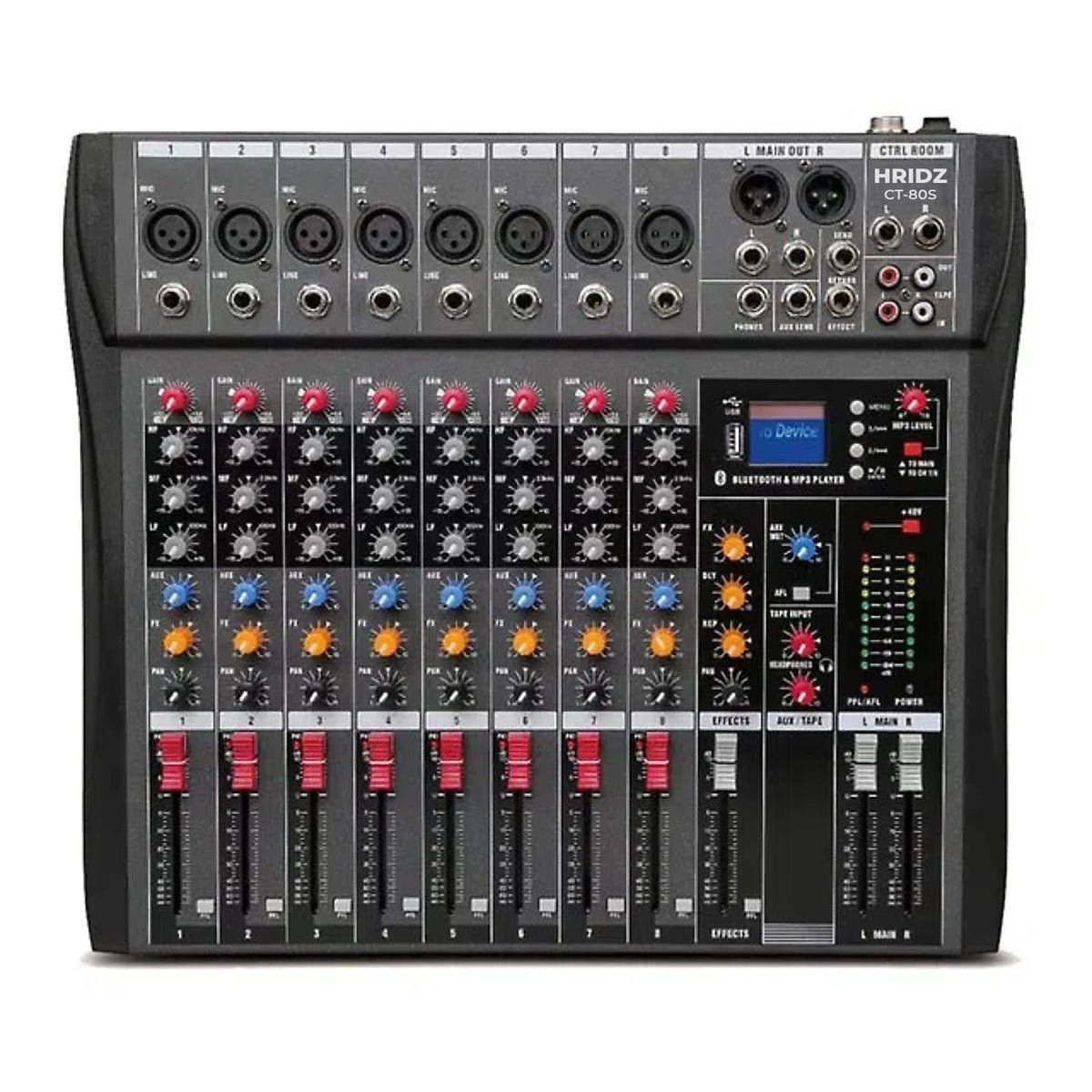 Hridz CT-80S 8-Channel Bluetooth Audio Mixer