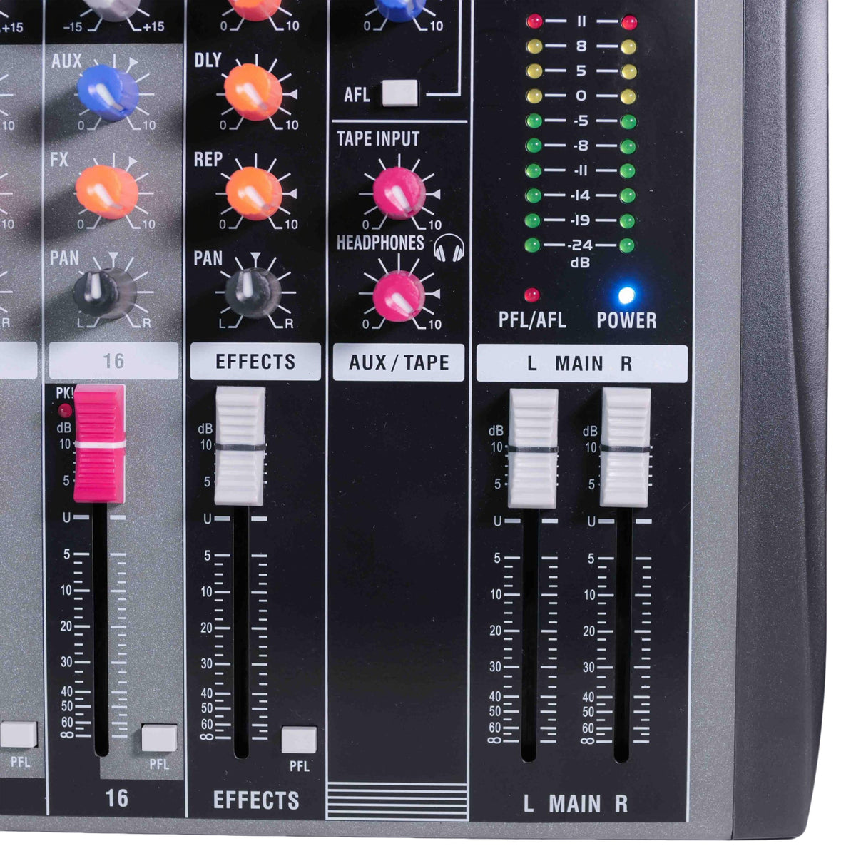 Hridz CT-160S 16-Channel Bluetooth Audio Mixer with USB & 48V Phantom Power