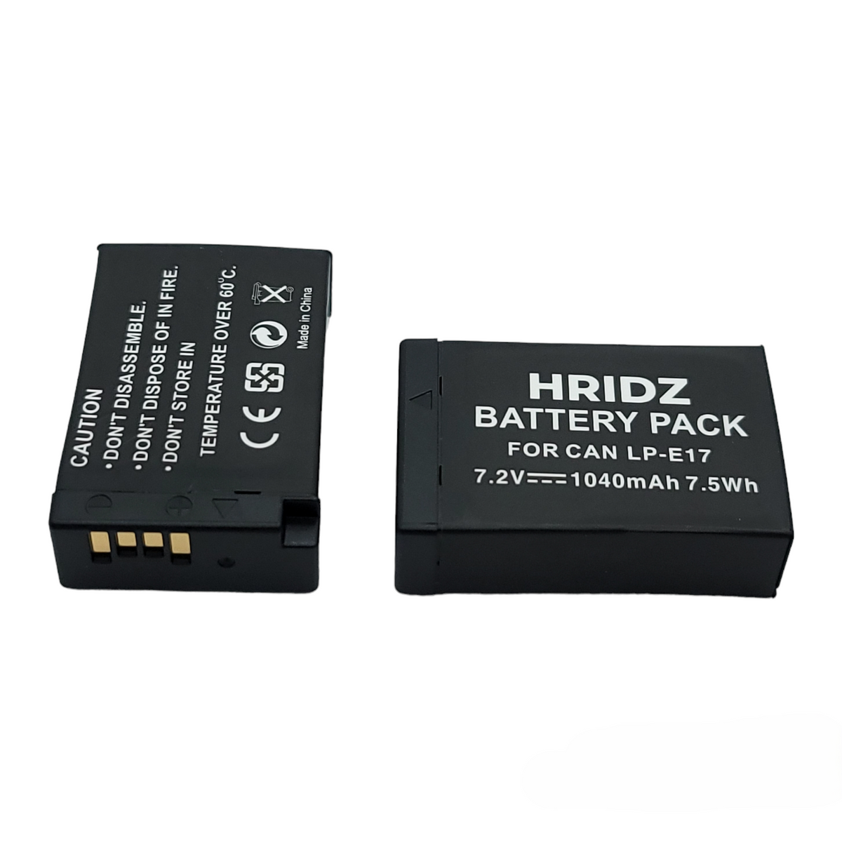 Hridz LP-E17 Battery & Charger Kit – 2 Batteries + Dual USB Charger for Canon EOS R8, R50, RP, M6, 200D, 77D, 800D