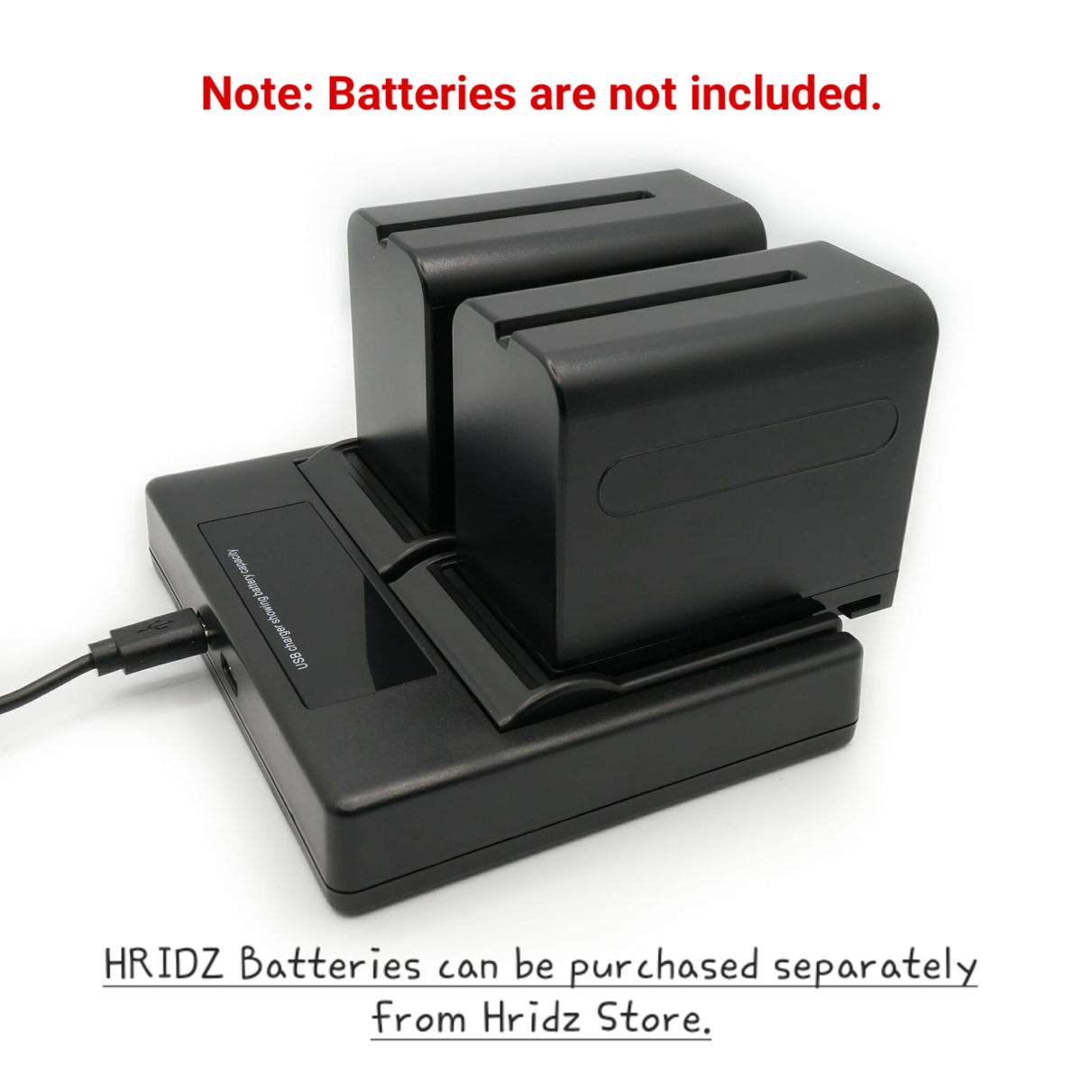Hridz NP-F Series Dual Charger for Sony NP-F550/F570/F750/F770/F960/F970/F975