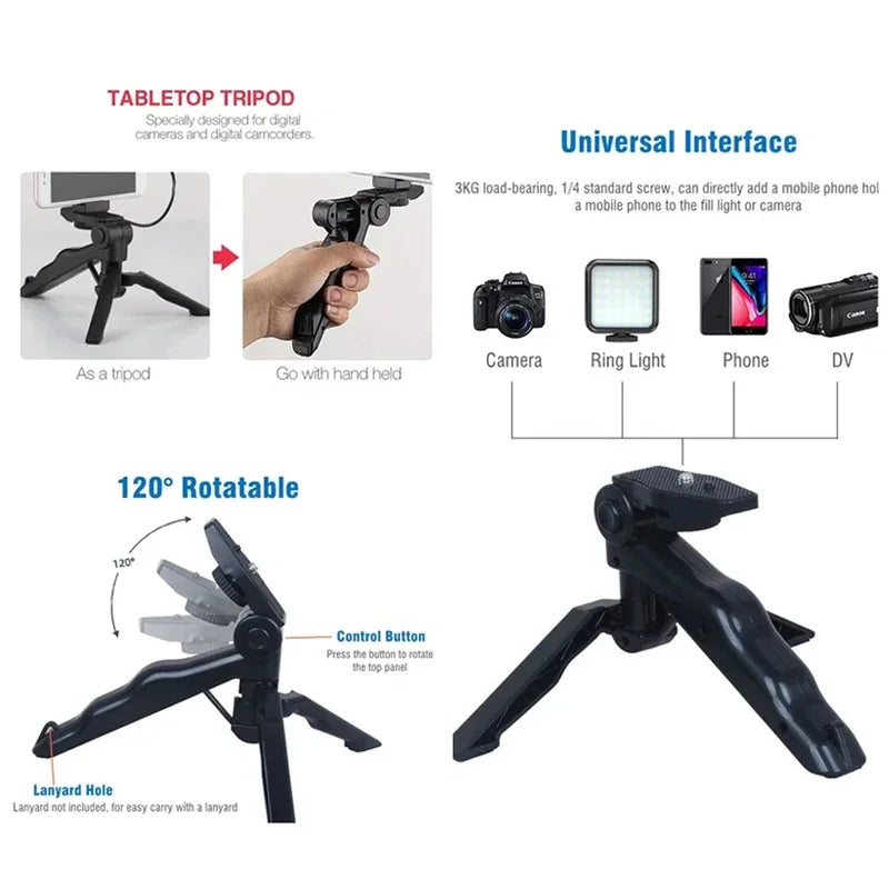 Hridz Smartphone Vlogging Kit – Tripod, LED Fill Light & Microphone for TikTok, YouTube & Live Streaming
