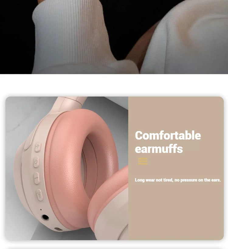 Hridz Wireless Bluetooth 5.0 Over-Ear Headphones – Foldable Gaming Headset with Noise Reduction & HD Mic