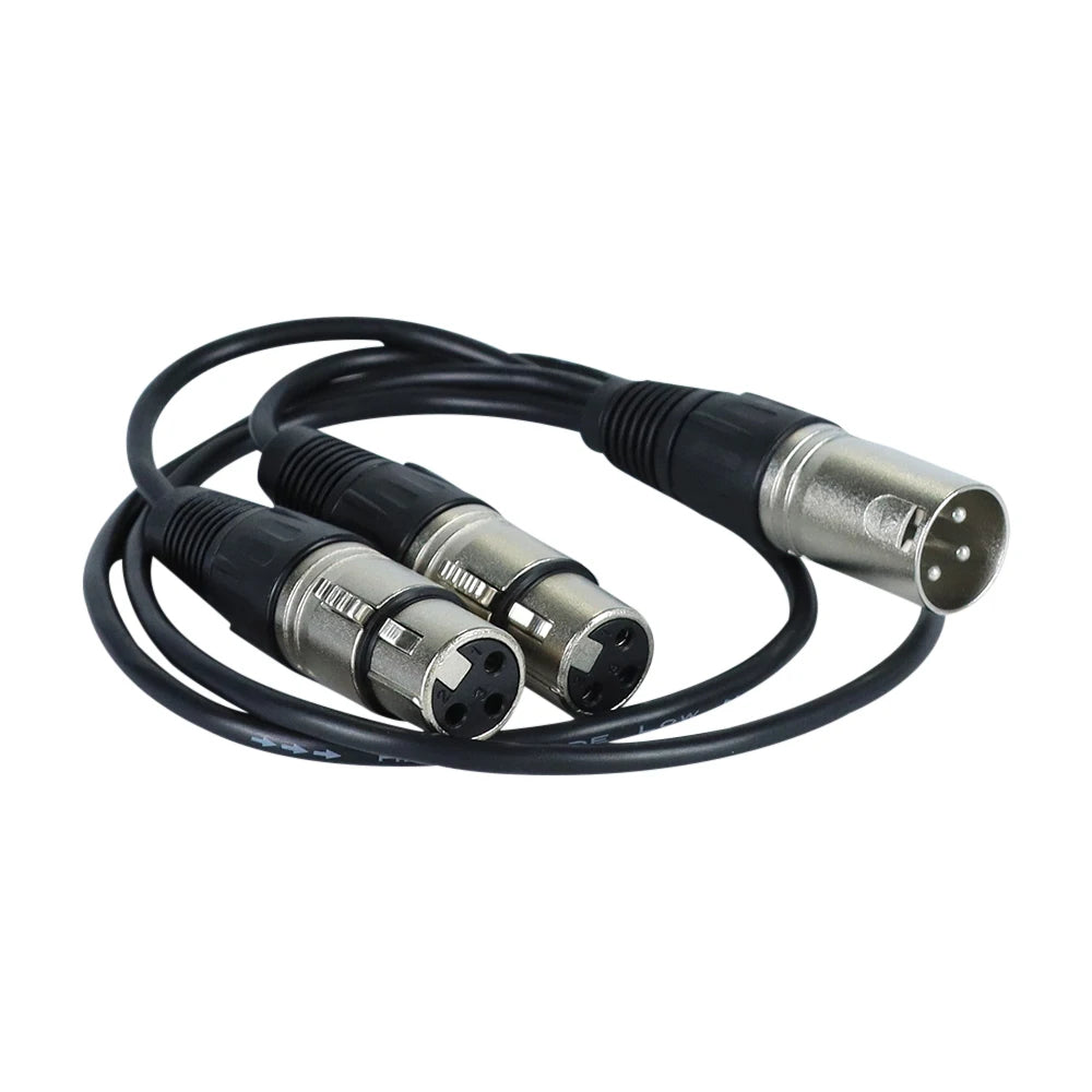 Hridz XLR Y-Splitter Audio Cable (50cm) – 1 Female to 2 Male Adapter