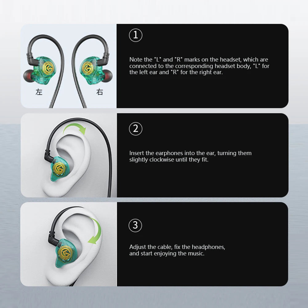 USB Type-C Wired In-Ear Earphones with Microphone Hifi Headphones with Volume Control