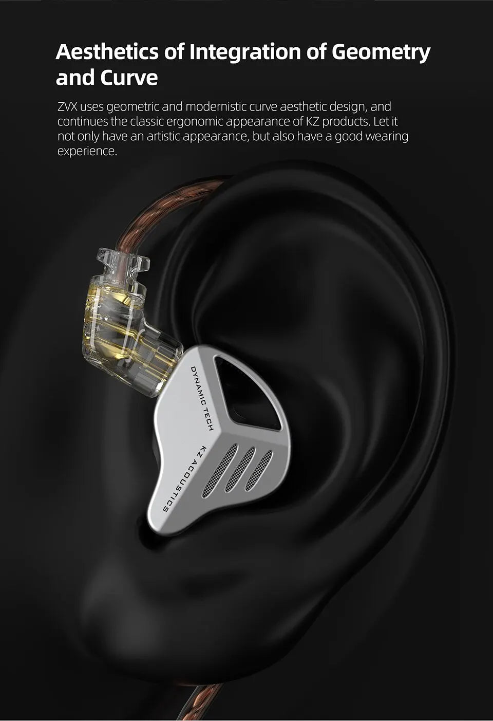 ZVX Dynamic HiFi Bass In-Ear Monitor Earphones – Silver or Black, With or Without Mic