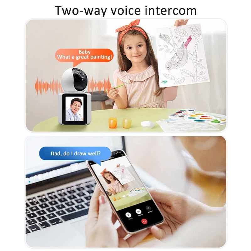 1080P WiFi Surveillance Camera with Two-Way Audio, Rotating Lens & Night Vision