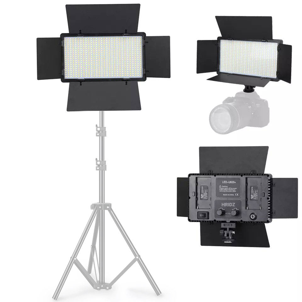 Hridz Bi-colour Video Light β Dimmable Bi-Color 2500K-8500K Panel, Remote-Controlled, for Photography, YouTube, Vlogging, and Video Recording with AU Plug Power Adapter