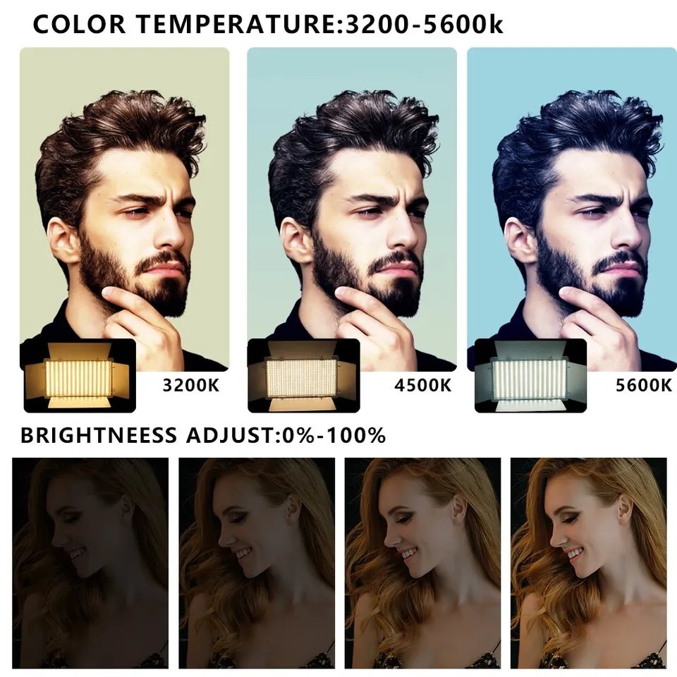 Hridz RGB LED Video Light – Dimmable Bi-Color, Adjustable RGB, Remote-Controlled Studio Light (U600+ / U800+)