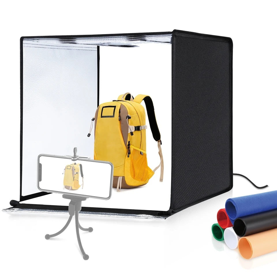 Hridz photography accessories including light tents, backdrops and mounts