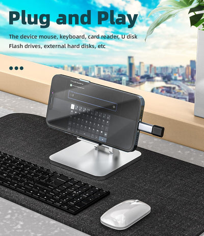 2 Pcs Hridz Lightning to USB Female OTG Adapter — Audio DAC Headphone Adapter for iPhone & iOS