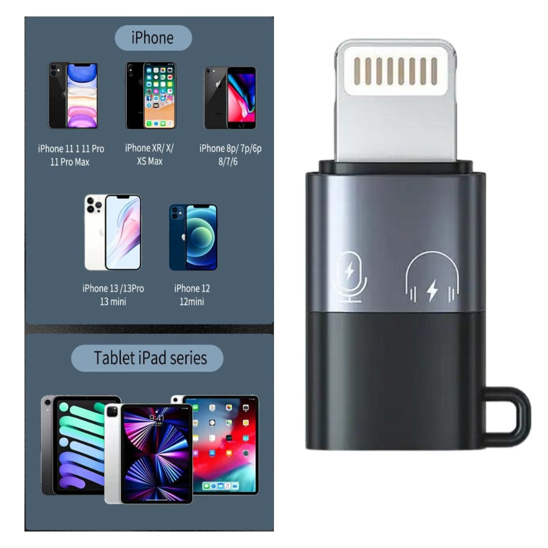 2 Pcs Hridz Lightning to USB Female OTG Adapter — Audio DAC Headphone Adapter for iPhone & iOS