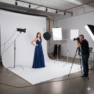 3.3m Stainless Steel Heavy Duty C-Stand Century Stand with 1.28m Boom Arm 2 Grip Heads Set