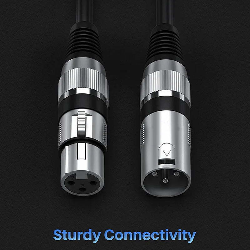 5M Hridz XLR Audio Cable Male to Female High-Fidelity Sound for Microphones Mixers Speakers & Amplifiers