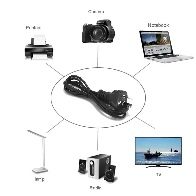 Hridz 1.2m Figure-8 IEC C7 AC Power Cord (AU Plug)
