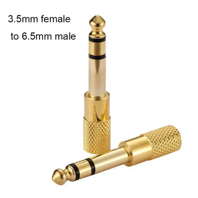Hridz 3.5mm to 6.35mm Stereo Jack Adapter – Gold-Plated 1/4" Headphone & Guitar Converter