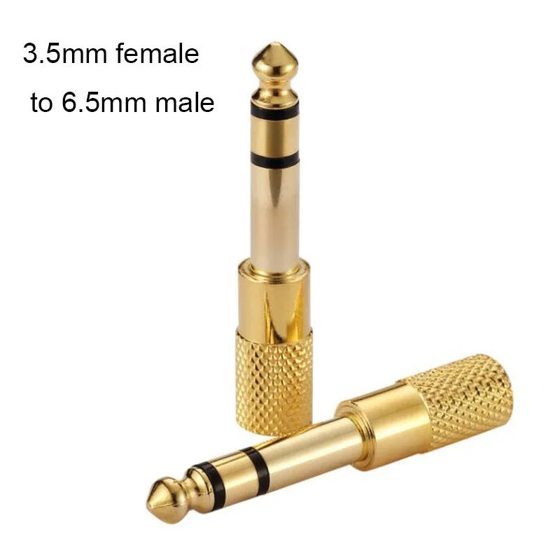 Hridz 3.5mm to 6.35mm Stereo Jack Adapter – Gold-Plated 1/4" Headphone & Guitar Converter