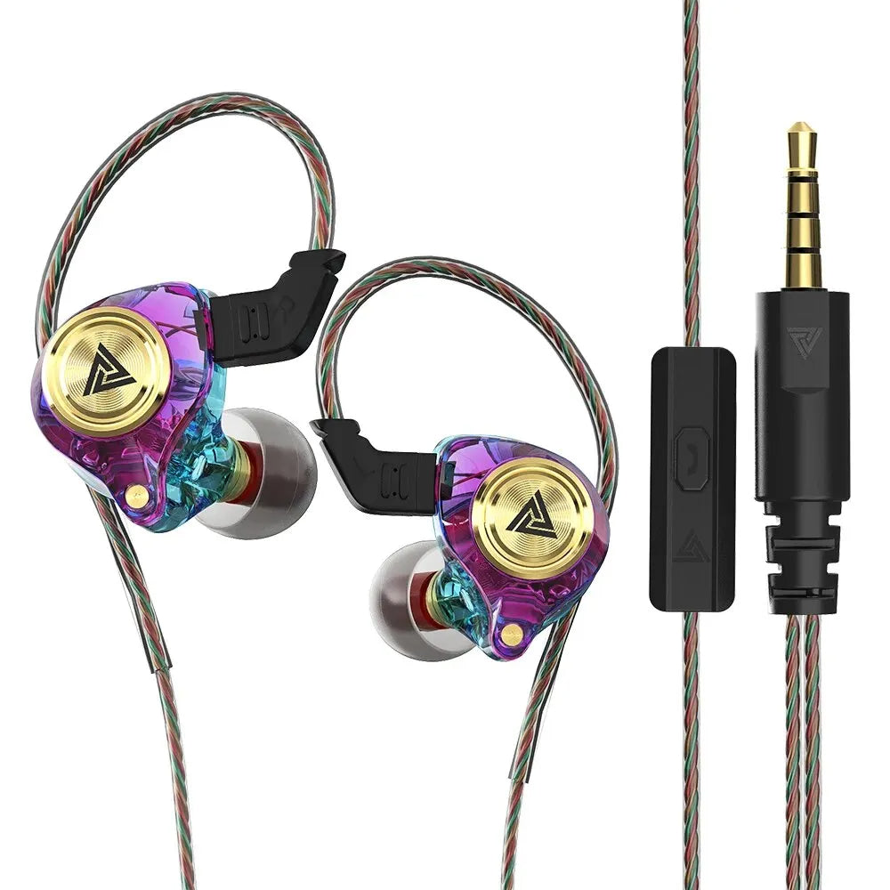 Hridz AK3 Wired In-Ear Monitor Earphones with Mic – HiFi Bass