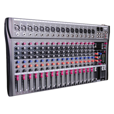 Hridz CT-160S 16-Channel Bluetooth Audio Mixer with USB & 48V Phantom Power