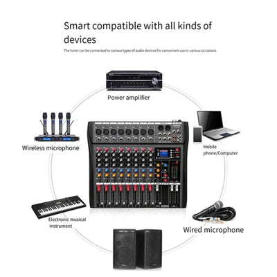 Hridz CT-80S 8-Channel Mixer & UHF Wireless Mic Bundle