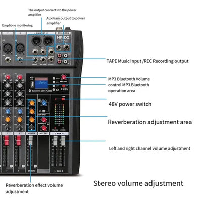 Hridz CT-80S 8-Channel Mixer & UHF Wireless Mic Bundle