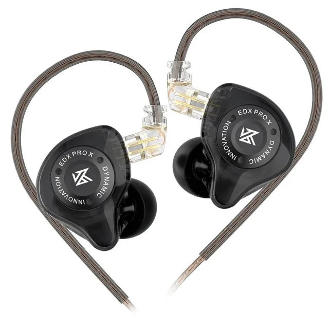 EDX Pro-X Wired In-Ear Monitor Earphones – No Mic, HiFi Stereo Bass