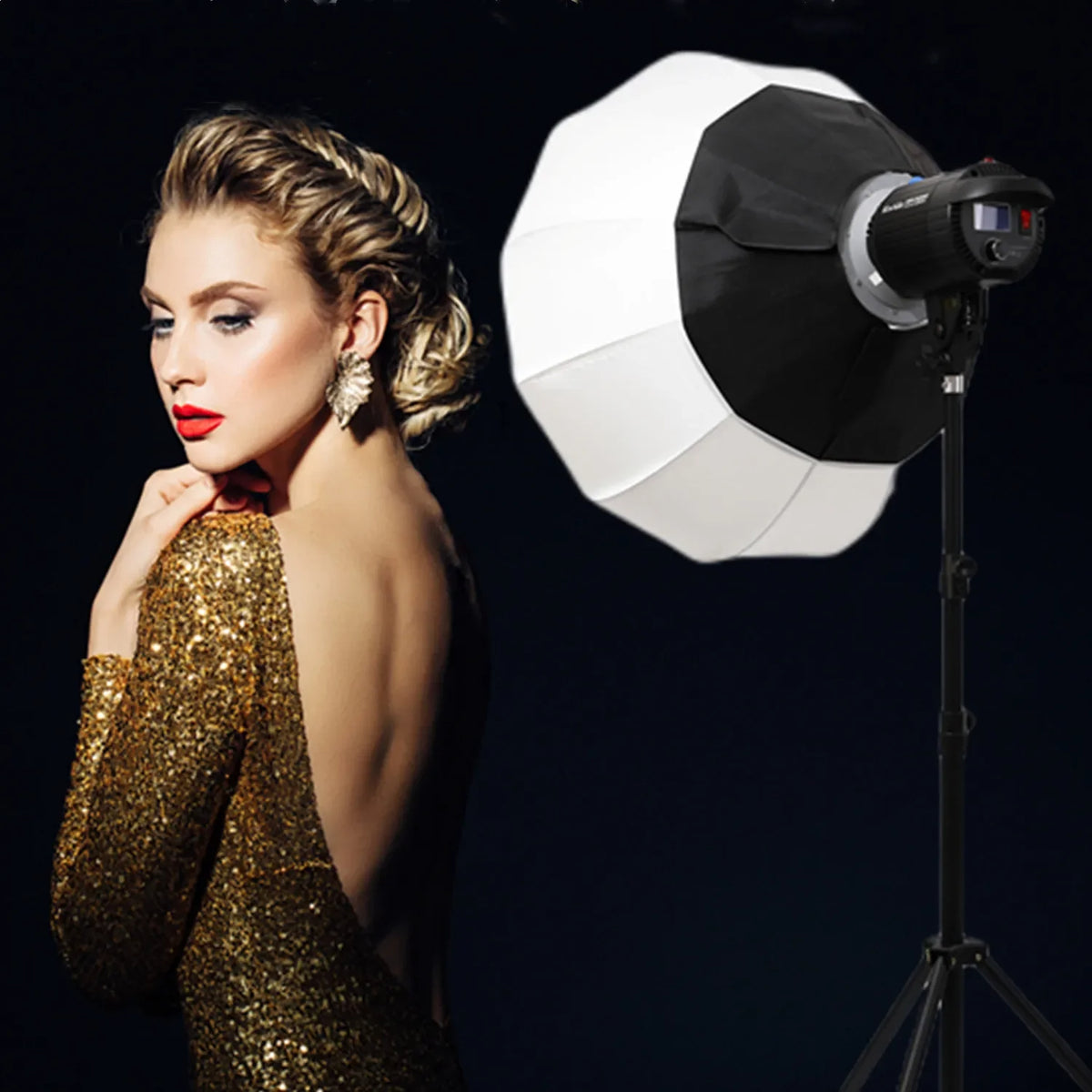 Hridz GLS65 65cm Globe Lantern Softbox with Bowens Mount – Collapsible 360° Diffuser