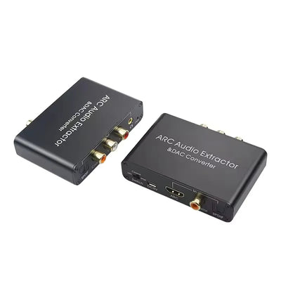 Hridz HDMI ARC Audio Extractor DAC Converter with Optical Coaxial SPDIF RCA 3.5mm Headphone Output for TV & Home Theater