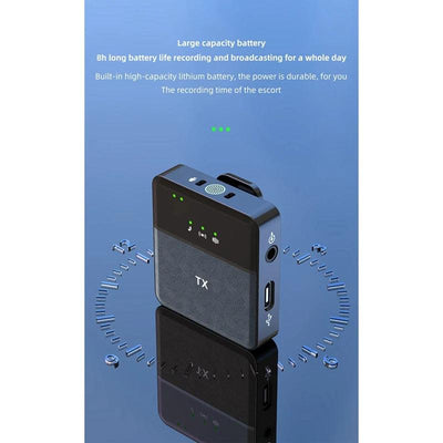 Hridz HZ31 Wireless Lavalier Lapel Microphone for Cameras, Phones & Computers