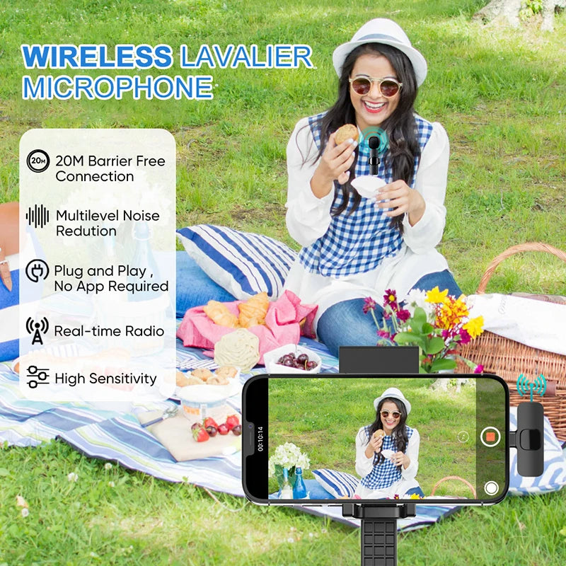 Hridz HZ9 Wireless Rechargeable Type-C Lavalier Microphone for Podcast & Interviews