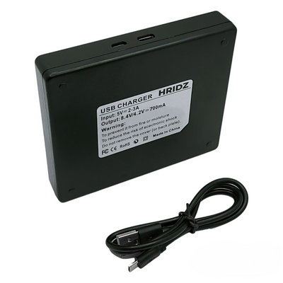 Hridz LP-E17 Battery & Charger Kit – 2 Batteries + Dual USB Charger for Canon EOS R8, R50, RP, M6, 200D, 77D, 800D