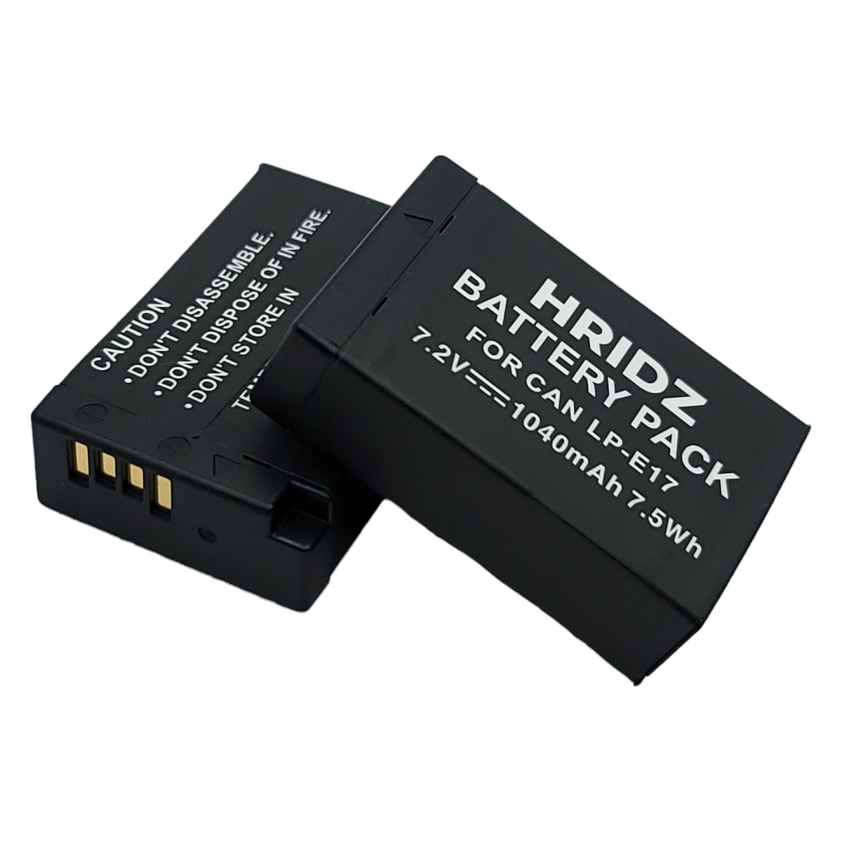 Hridz LP-E17 Battery & Charger Kit – 2 Batteries + Dual USB Charger for Canon EOS R8, R50, RP, M6, 200D, 77D, 800D