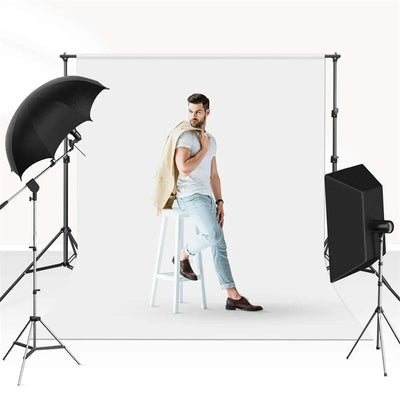 Hridz Photography Muslin Backdrop 2x3m & 3x3.6m – Green Screen, White, Black, Grey, Blue