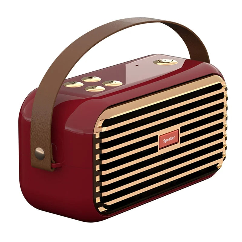 Hridz Retro Smart Wireless Speaker Portable for Gift Showcase Desktop PC Quality Stereo Hifi Sound