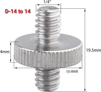 Hridz Tripod Screw Adapter – 1/4" to 3/8" Spigot Converter for Camera, Flash & Mic Rigs