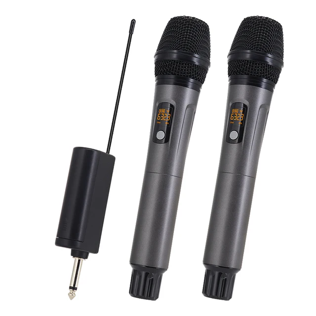 Hridz UR-109S Rechargeable Dual UHF Wireless Microphone System for Karaoke & Performances