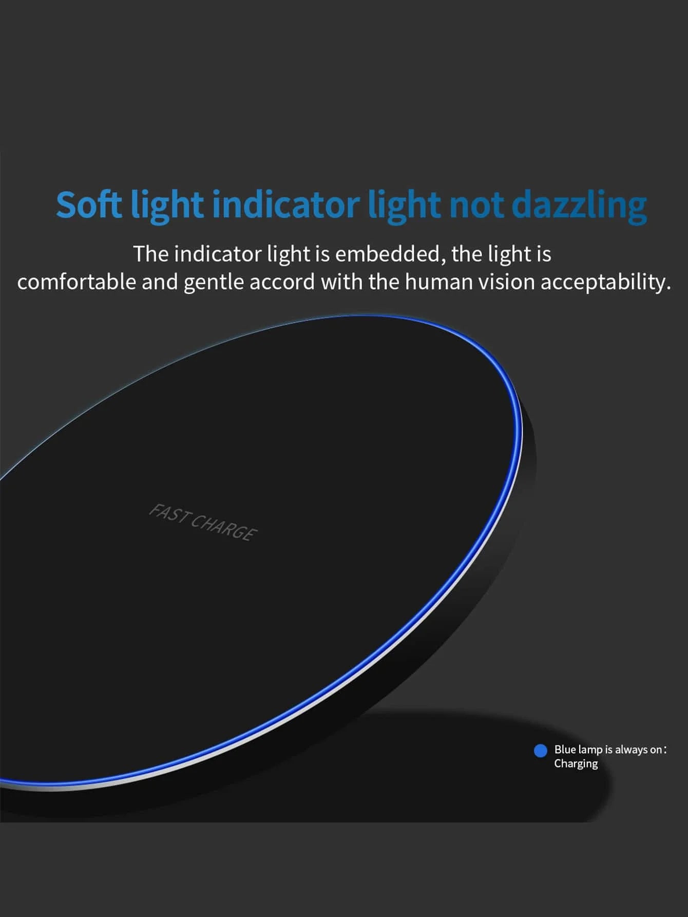 Hridz Ultra Fast Wireless Charger Slim Pad For Samsung Xiaomi Huawei iPhone