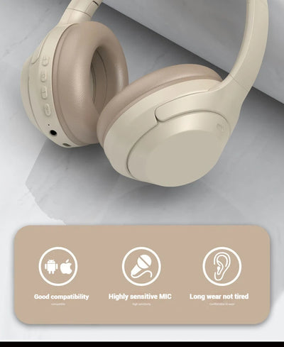 Hridz Wireless Bluetooth 5.0 Over-Ear Headphones – Foldable Gaming Headset with Noise Reduction & HD Mic