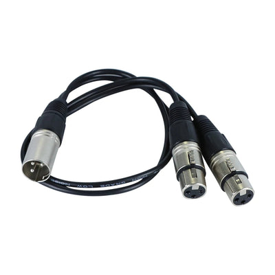 Hridz XLR Y-Splitter Audio Cable (50cm) – 1 Female to 2 Male Adapter
