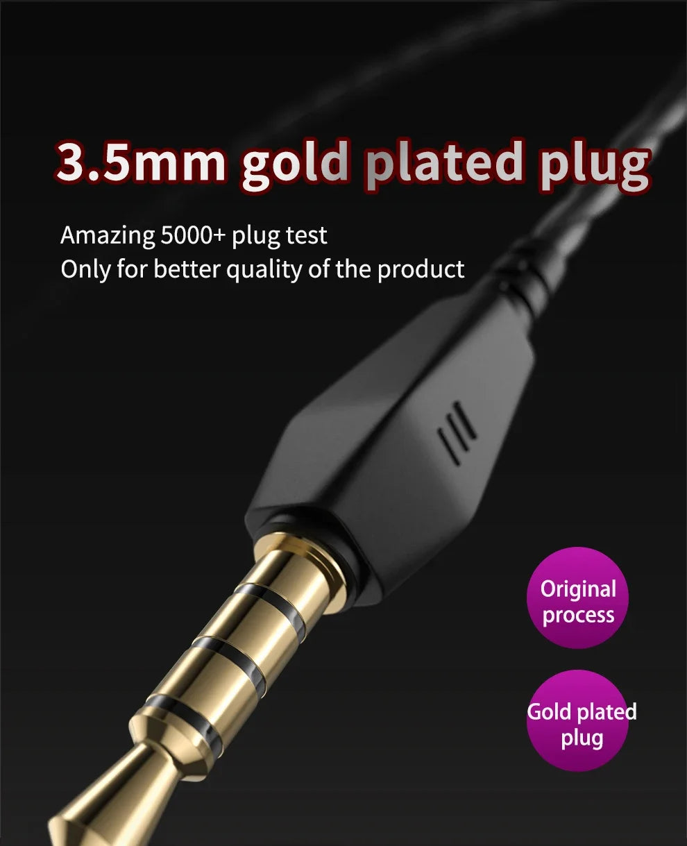 QKZ AK6 In Ear Monitor Earphone 6-Dynamic Driver Unit Headphone With Mic HIFI Headset