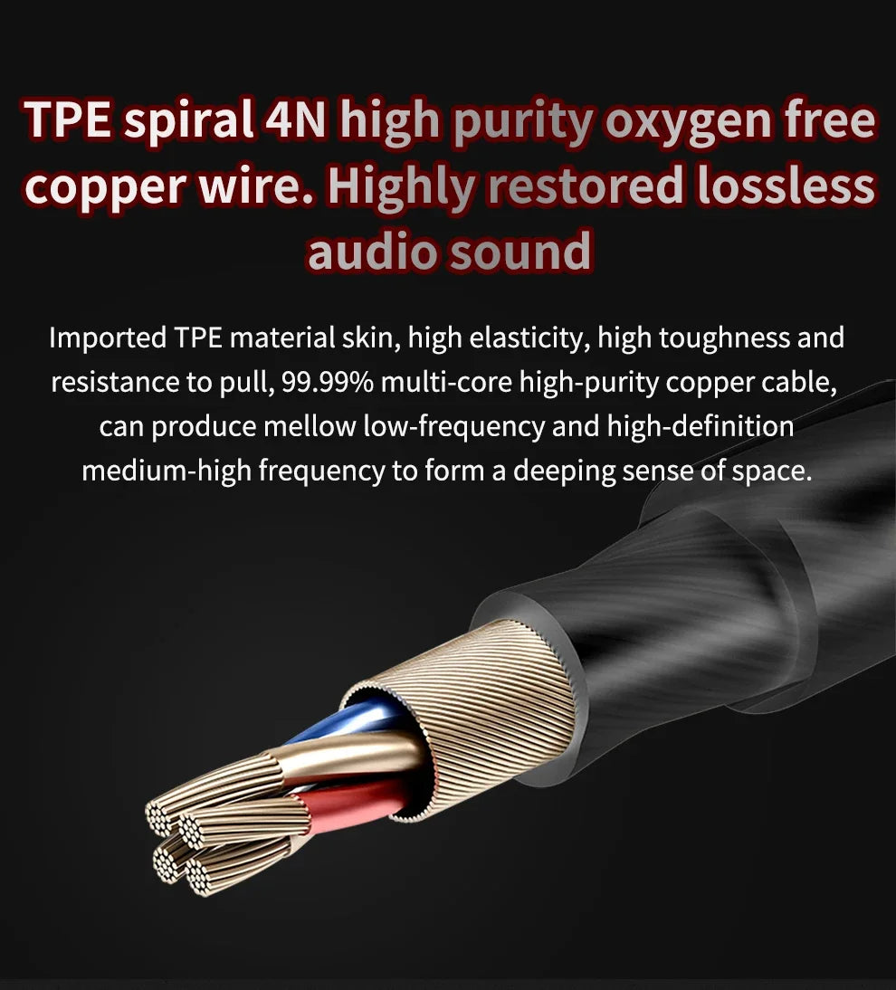 QKZ AK6 In Ear Monitor Earphone 6-Dynamic Driver Unit Headphone With Mic HIFI Headset