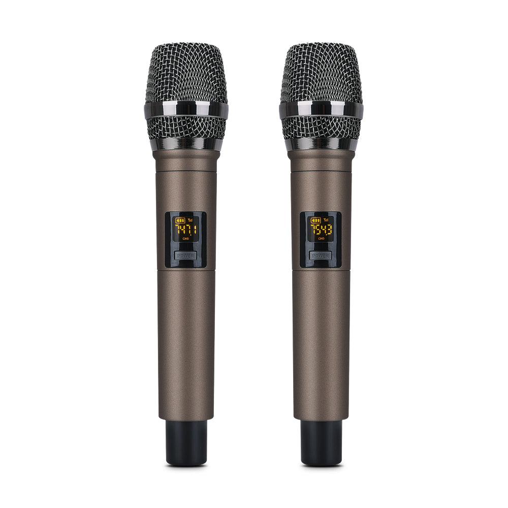 HRIDZ G04 Stereo Audio Sound Mixer with UHF Wireless Microphone for DJ Karaoke PC Record