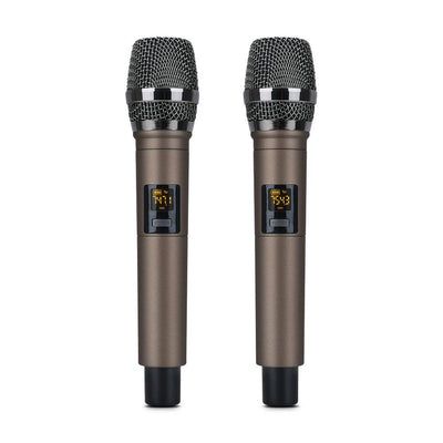 HRIDZ G04 Stereo Audio Sound Mixer with UHF Wireless Microphone for DJ Karaoke PC Record