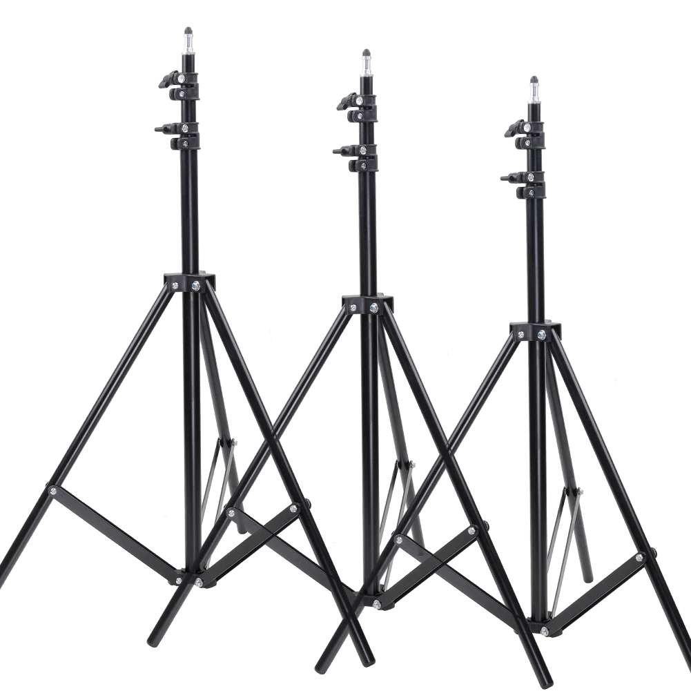 Hridz 210cm Adjustable Light Stand Tripod – 70-210cm, 1/4" Screw for Studio Flash & LED Lights