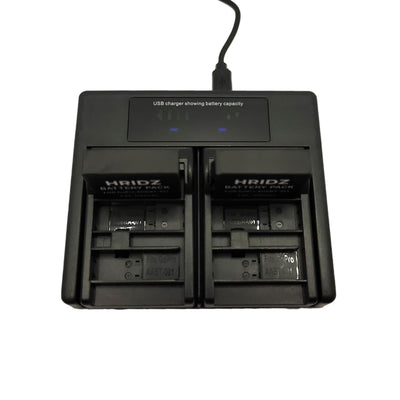Hridz AHDBT-401 Battery Charger for GoPro HERO4 Black & Silver