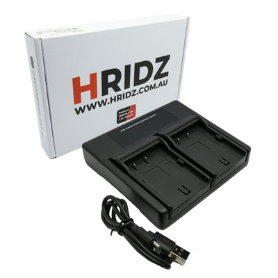 Hridz BLF19 Dual Charger for Panasonic DMW-BLF19 Battery G9 GH5s GH5 GH4 GH3
