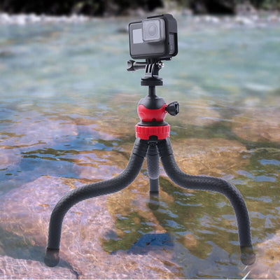 Hridz Flexible Octopus Tripod with 360° Ball Head – Bendable Stand for GoPro, Cameras & Phones