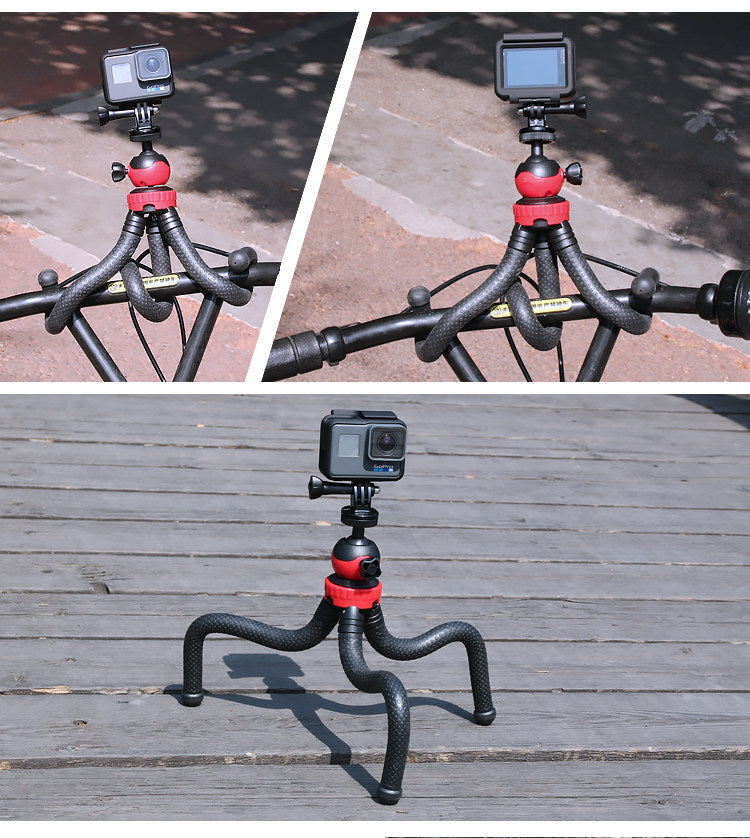 Hridz Flexible Octopus Tripod with 360° Ball Head – Bendable Stand for GoPro, Cameras & Phones