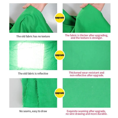 Hridz Photography Muslin Backdrop 2x3m & 3x3.6m – Green Screen, White, Black, Grey, Blue